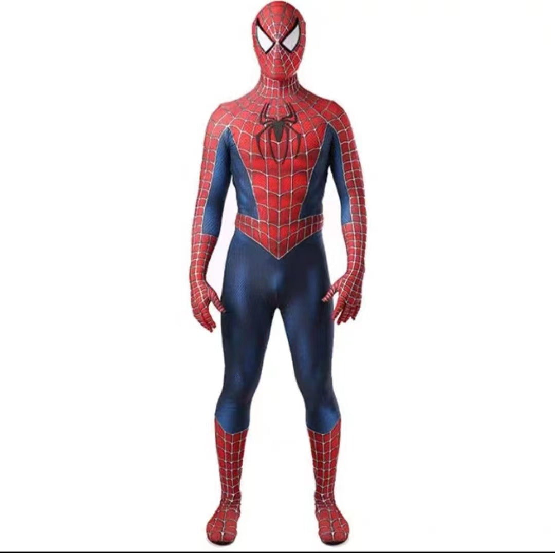 Black/red Tobey Maguire Spiderman Costume - Perfect For Cosplay Halloween (adults/kids)