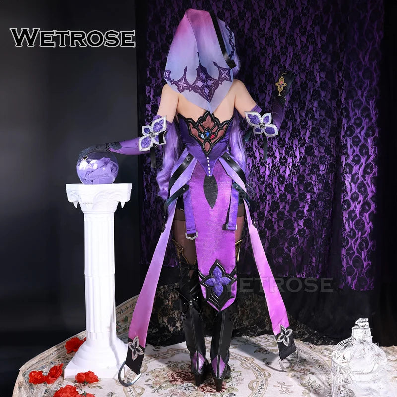 Black Swan Cosplay Costume Honkai Star Rail  Full Set Wig Halloween Cisne  Fortune Teller Seer