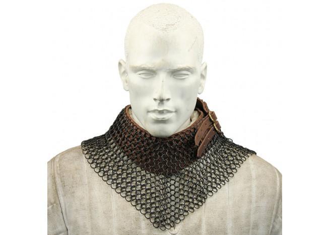 Blackened Chainmail Bishops Mantle Collar Armor