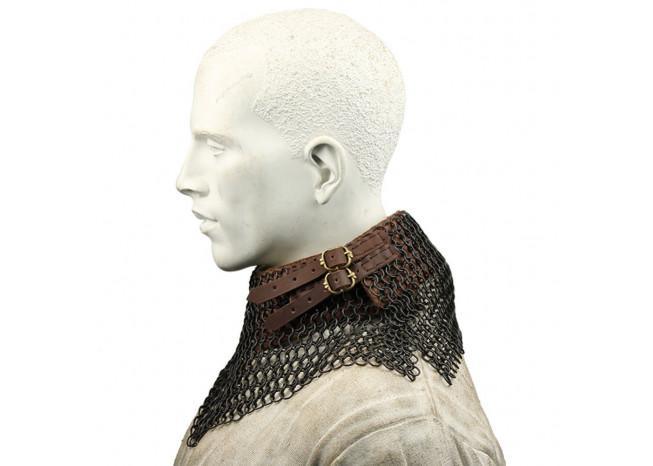 Blackened Chainmail Bishops Mantle Collar Armor