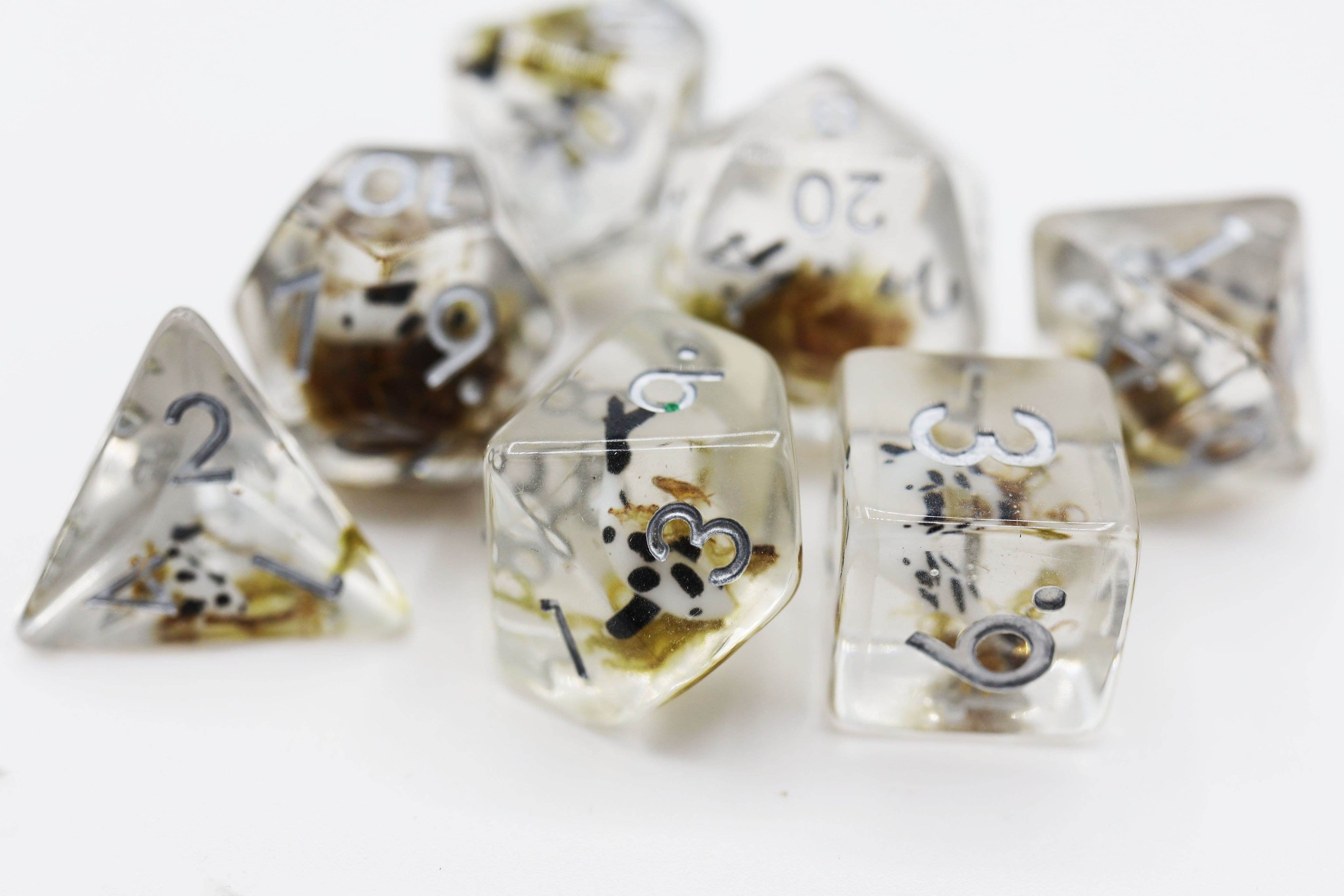 Black Koi Fish RPG Dice Set - 