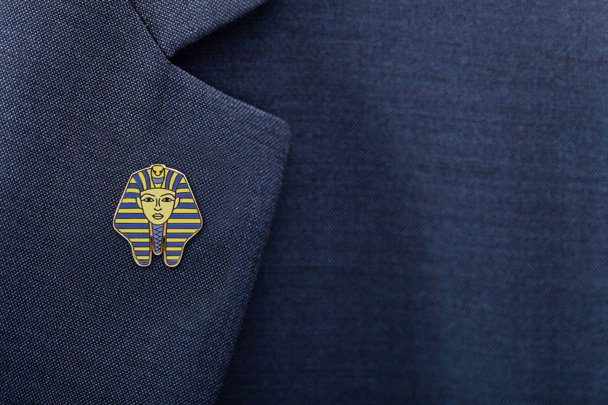 King Tut Mask Pin - Historic Egyptology Enamel Pin