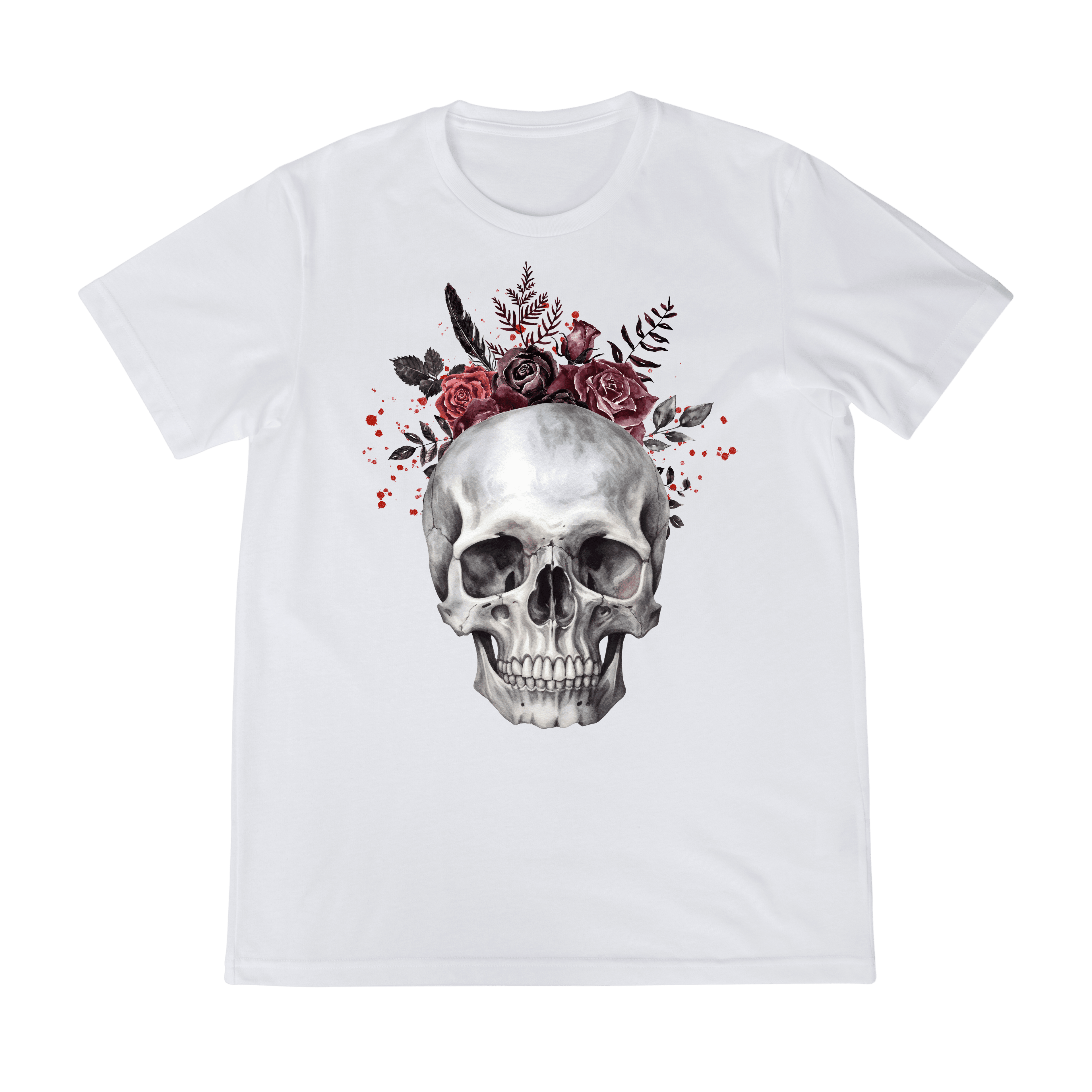 Bloody Valentine Skull Unisex Shirt - S / White
