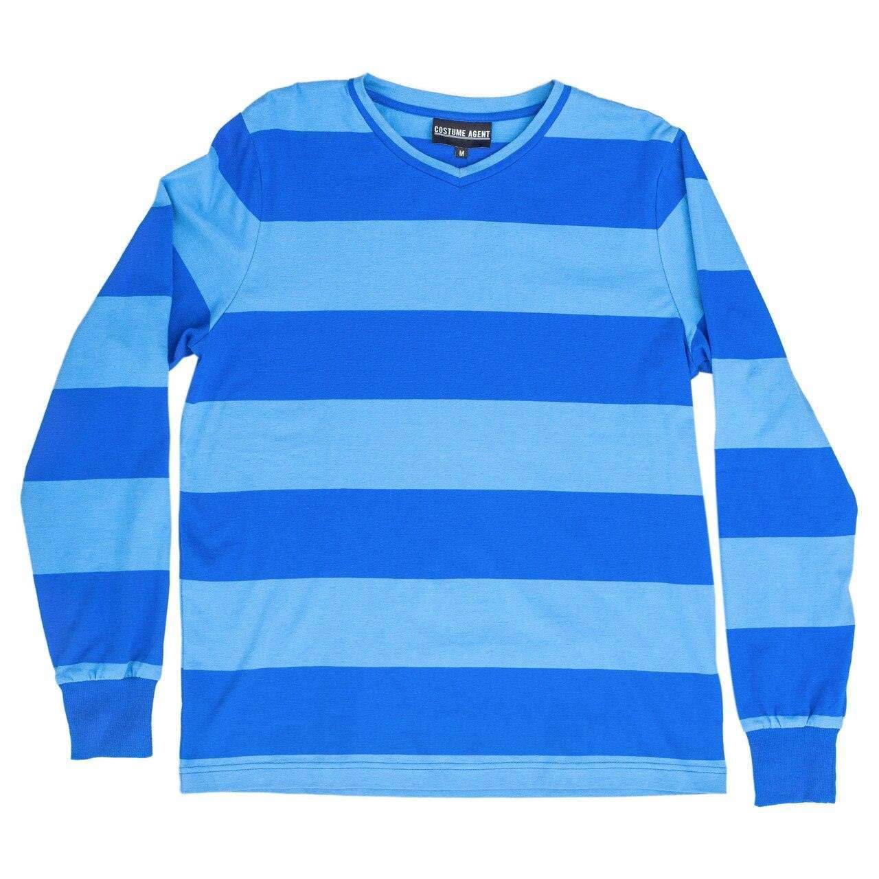 Blue and Detective Halloween Costume Blue Striped Shirt - S