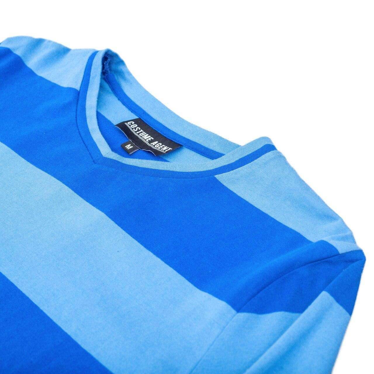 Blue and Detective Halloween Costume Blue Striped Shirt - S