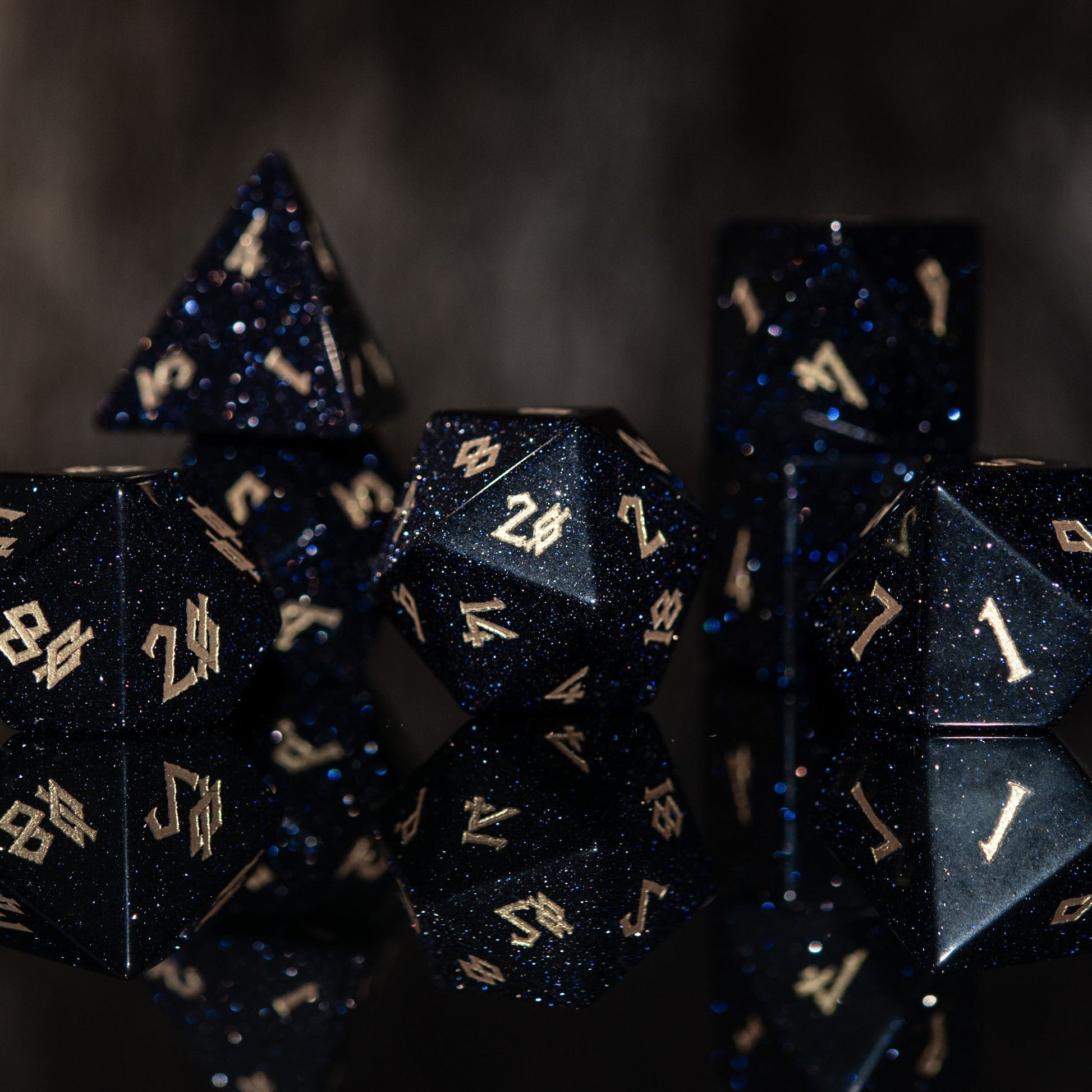 Blue Sandstone Dice Set