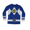 Power Rangers Blue Ranger Costume Adult Long Sleeve Shirt - S
