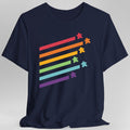 Meeple Shirt - Retro Rainbow Board Game Shirt