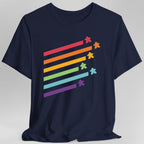 Meeple Shirt - Retro Rainbow Board Game Shirt