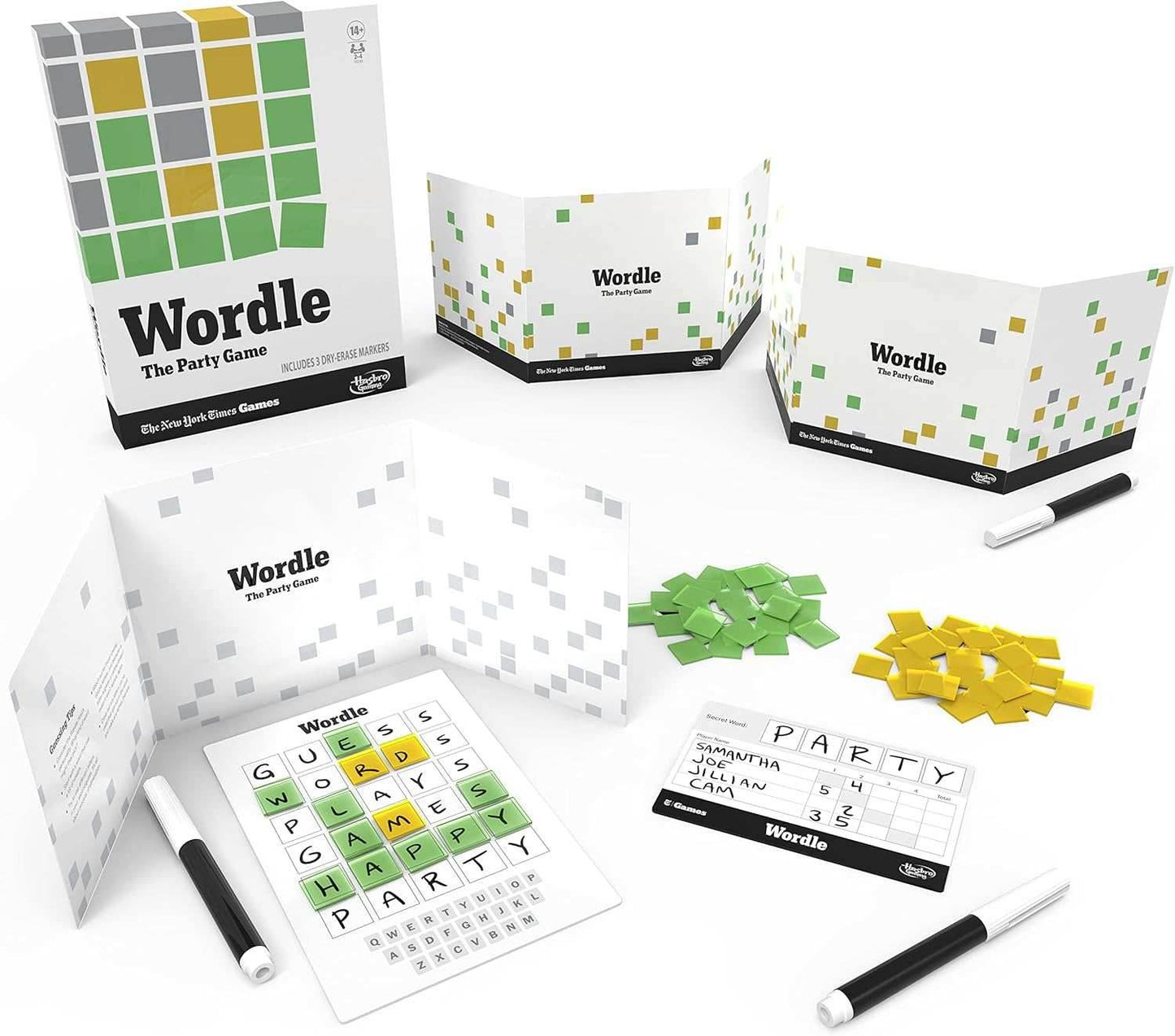 Hasbro Gaming Wordle The Party Game for 2-4 Players, Official Wordle Board Game Inspired by New York Times, Games for Ages 14+, Word Games - 