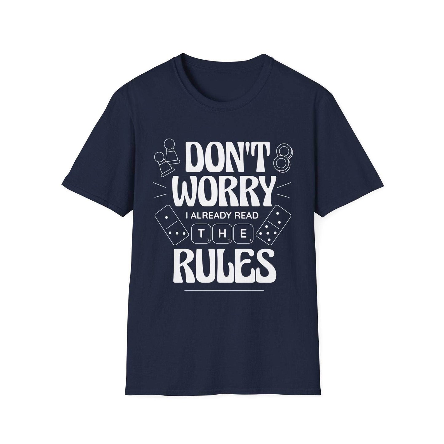 Board Games T-shirt - I Read The Rules - Navy / S