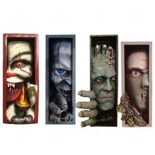 Bookends Bookshelf Bookend Books Holder Horror Peeping Monster Human Face Resin Bookstand Sculpture Collecting Cd Albums Pendant