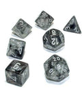 Borealis Polyhedral Light Smoke/Silver Luminary 7-Die Set - Role-Players