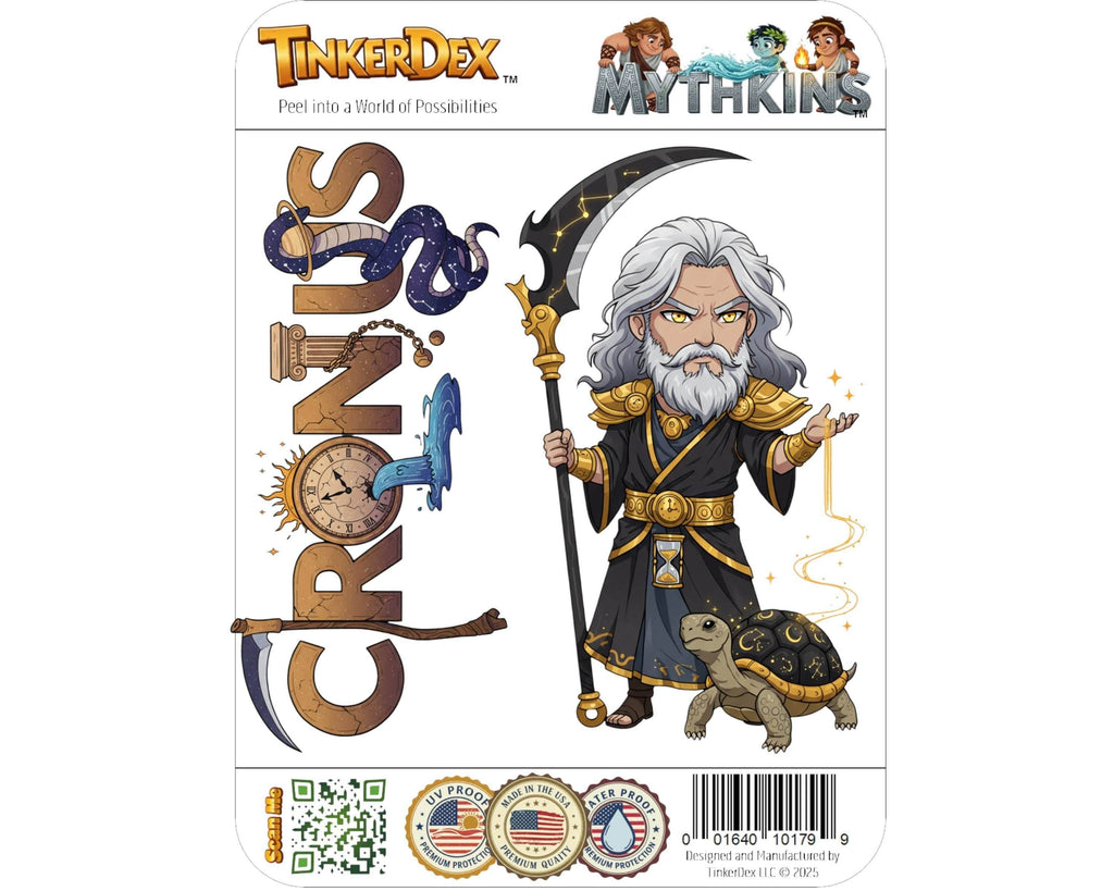 Cronus Sticker and Magnet - Lord of Time Mythkins™ – Titan God of Time | Waterproof & UV-Proof - Sticker / Mini