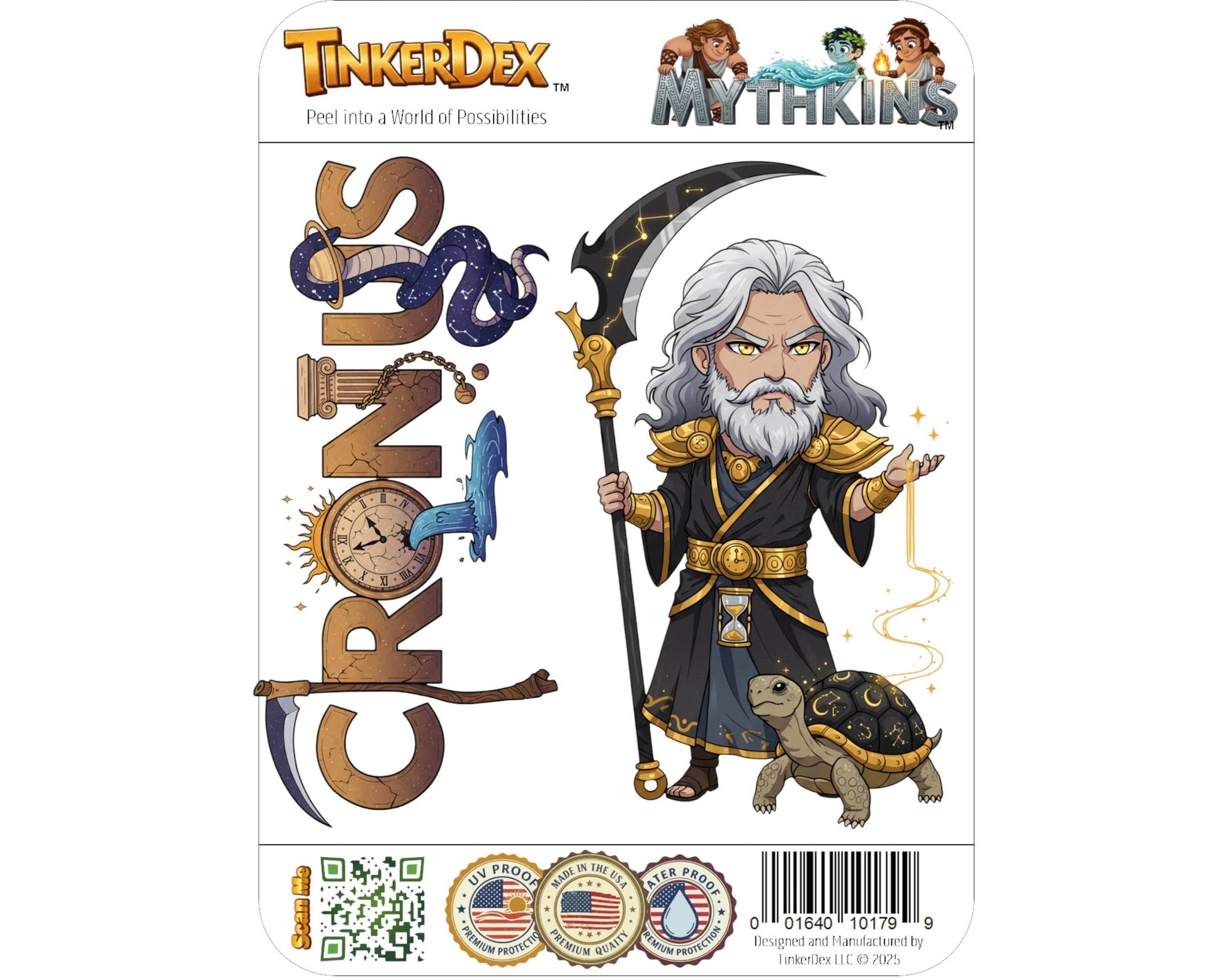 Cronus Sticker and Magnet - Lord of Time Mythkins™ – Titan God of Time | Waterproof & UV-Proof - Sticker / Mini