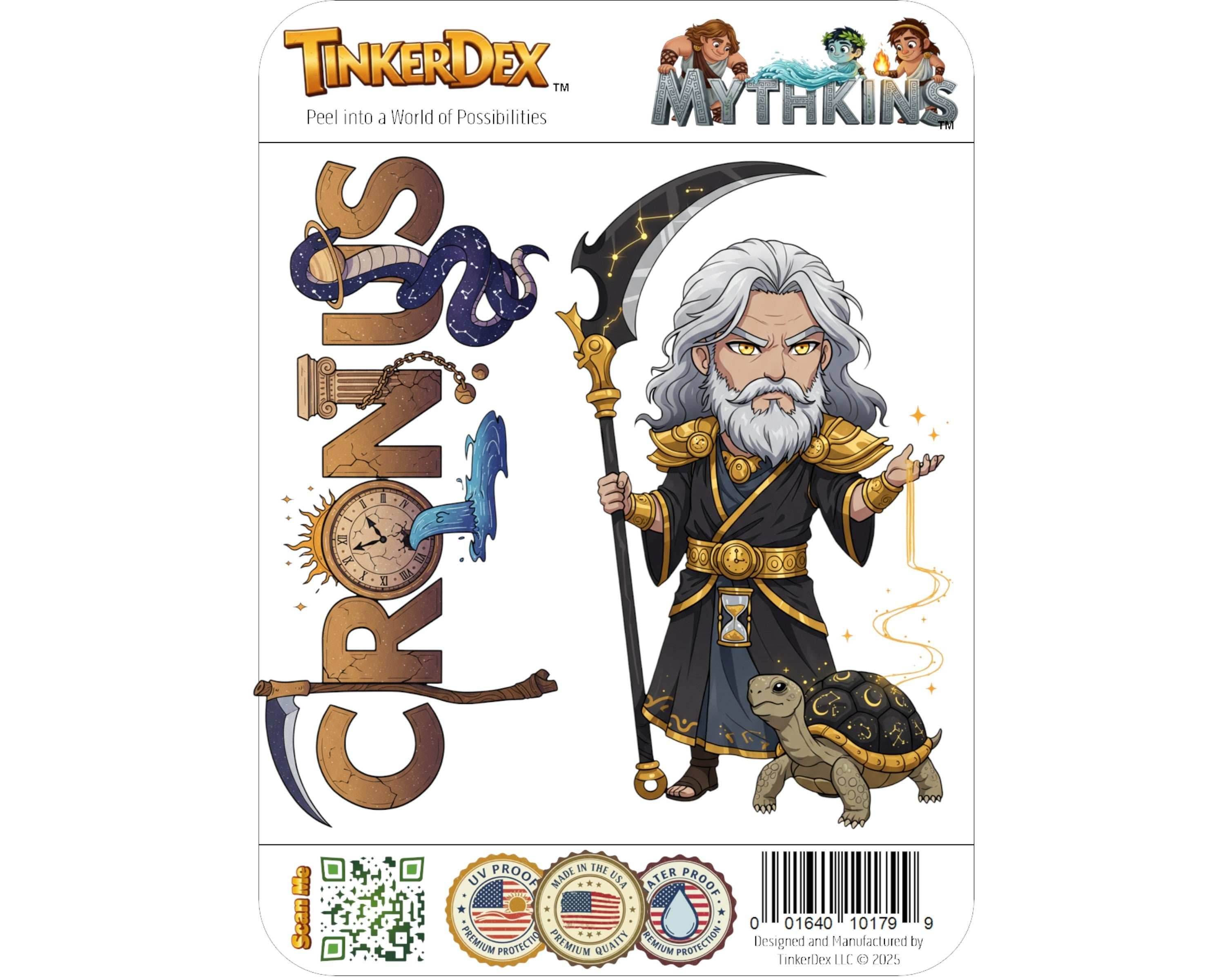Cronus Sticker and Magnet - Lord of Time Mythkins™ – Titan God of Time | Waterproof & UV-Proof - Sticker / Mini