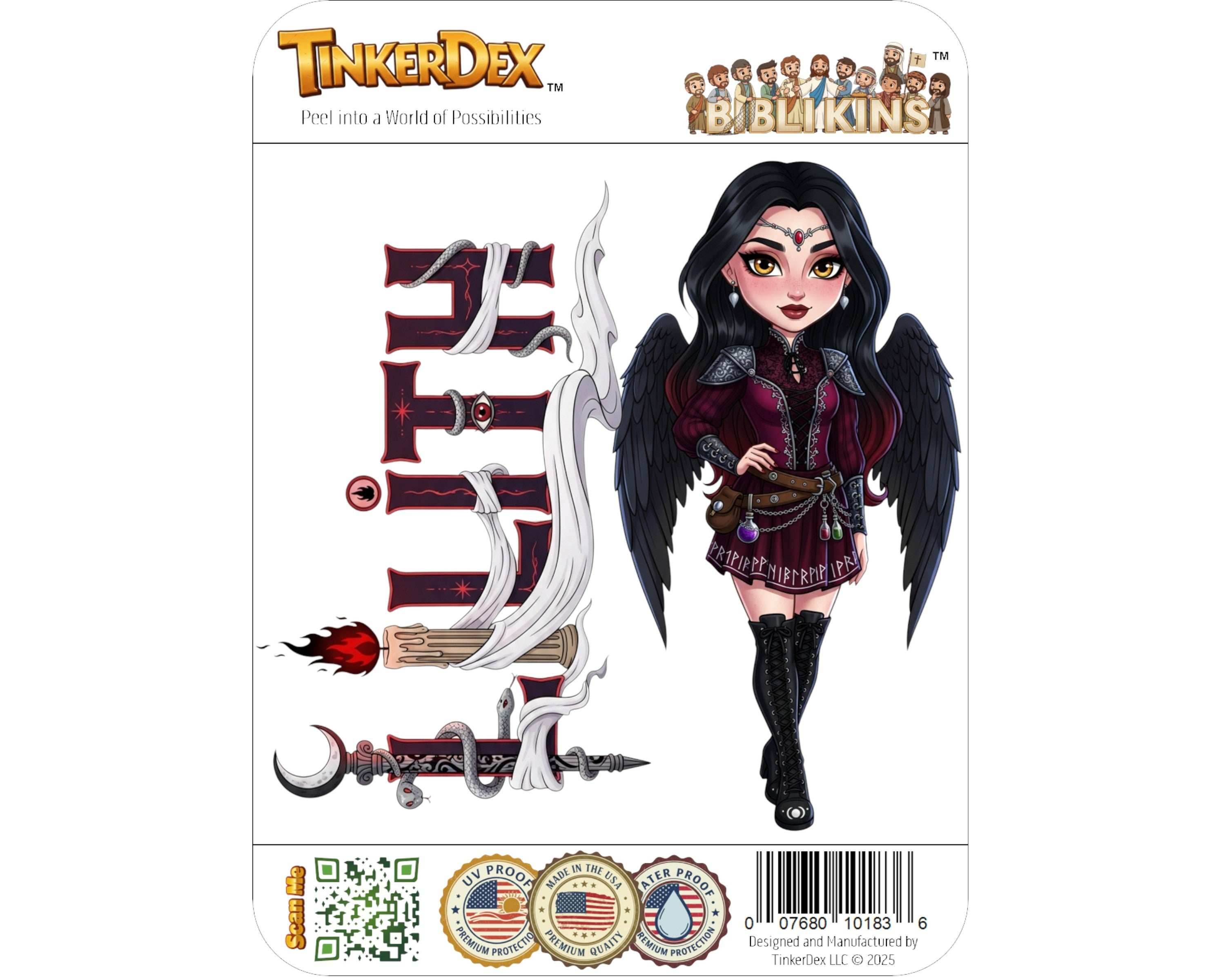 Lilith Sticker and Magnet - Queen of the Night Biblikins™ – Primordial Figure of Folklore | Waterproof & UV-Proof - Sticker / Mini