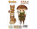 Shiitake Sticker and Magnet - Savory Sentinel Fungikins™ – Edible Mushroom Art | Waterproof & UV-Proof - Sticker / Mini