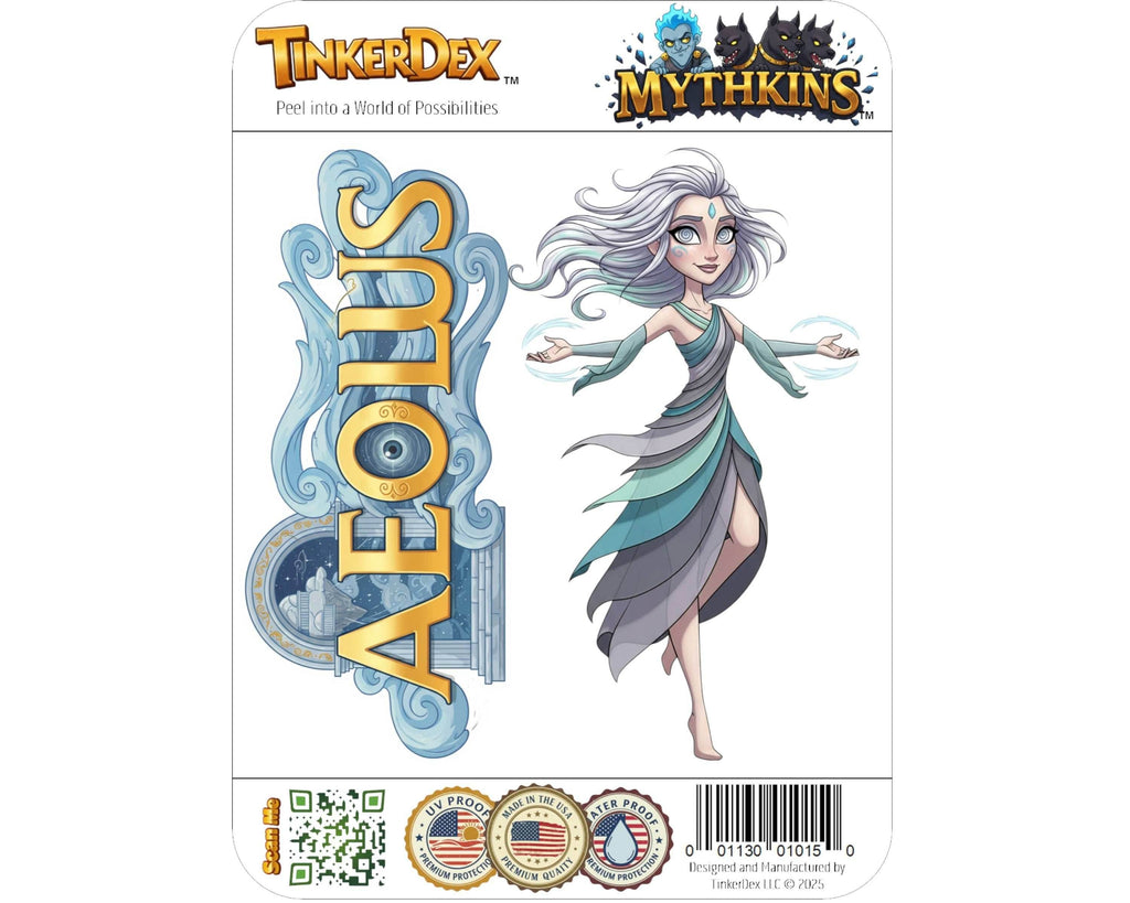 Aeolus Sticker and Magnet - Tamer of Storms Mythkins™ – Greek Goddess of Winds | Waterproof & UV-Proof - Sticker / Mini