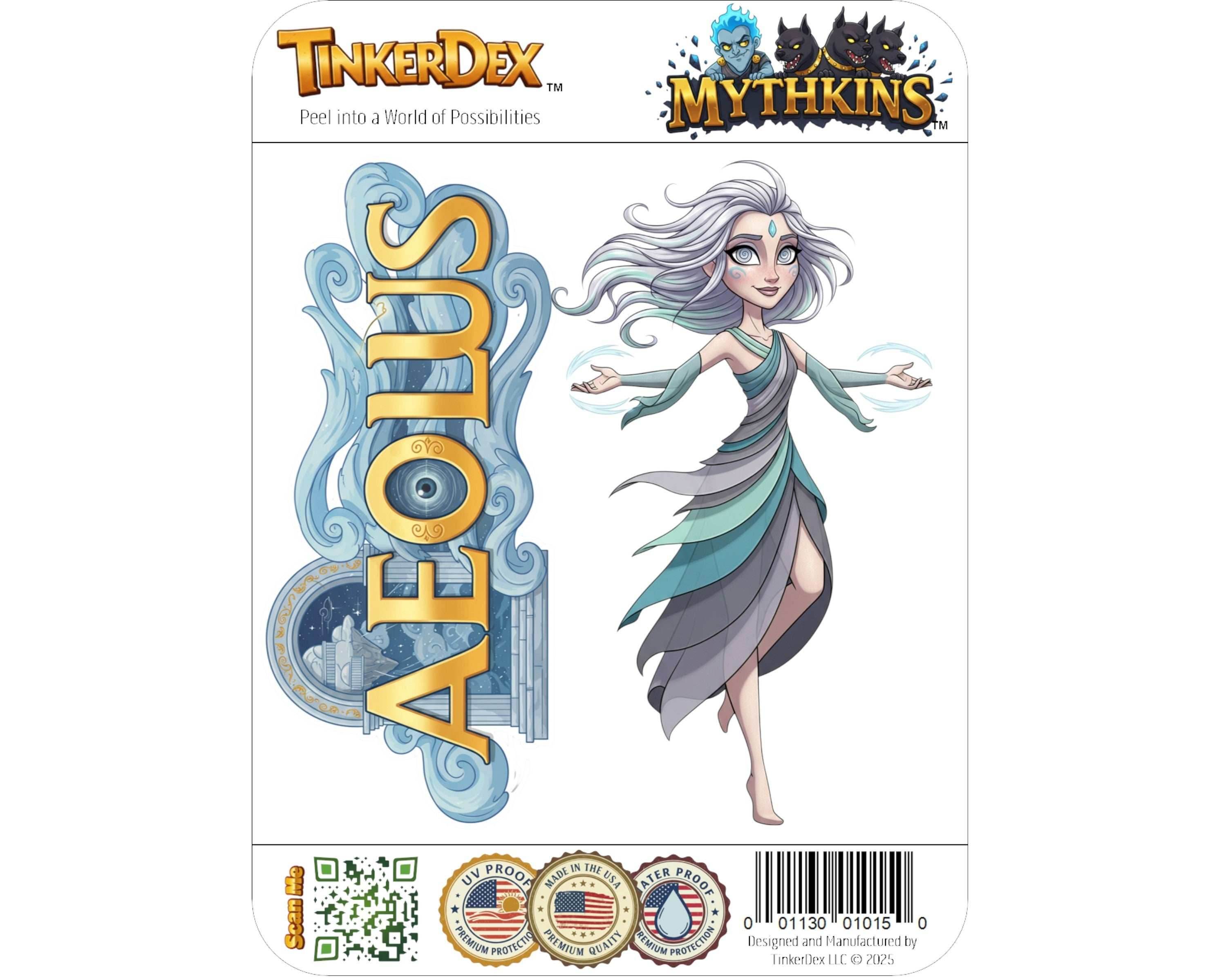 Aeolus Sticker and Magnet - Tamer of Storms Mythkins™ – Greek Goddess of Winds | Waterproof & UV-Proof - Sticker / Mini