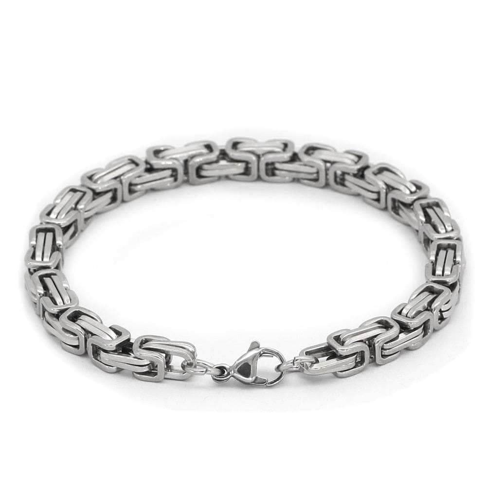 Vikings Stainless Steel Snake Chain Bracelet - 19CM | 7.4 Inches