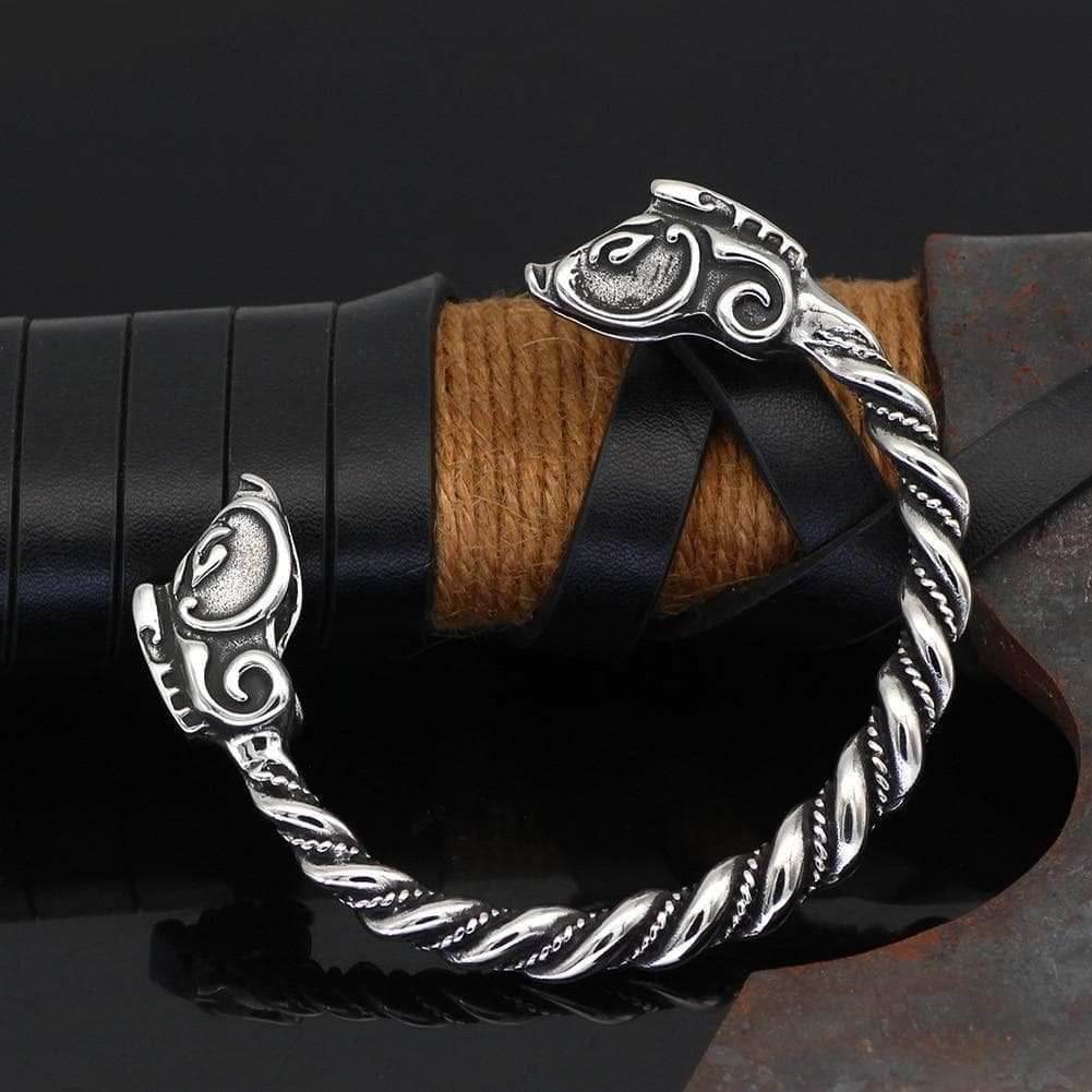 Vikings Dragons & Serpents Stainless Steel Bracelet - 