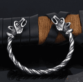 Viking Fenrir Head Stainless Steel Bracelet - 