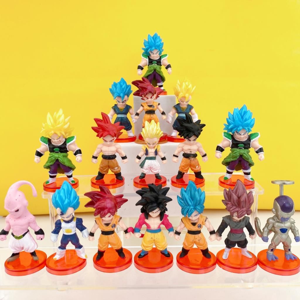 Brand New Set Anime Dragon Ball Z Model Doll Toy Gift Super Saiyan Goku Vegeta Trunk Majin Buoflisa Children's Toy