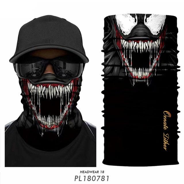 Breathable Mask Bandana Neck Gaiter Cycling Face Mask Hiking Scarves Headband Summer Balaclava Neck Gaiter Tubular Buff Bandana Scarf Headgear Bicycle Half Mask Face Cover Venom Headband Summer Men Beanie Hat Windproof Head Scarves Neck