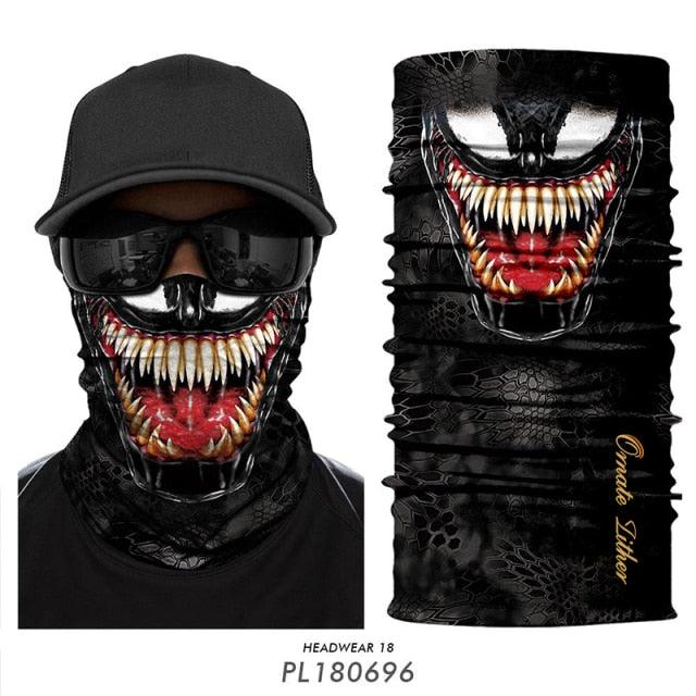 Breathable Mask Bandana Neck Gaiter Cycling Face Mask Hiking Scarves Headband Summer Balaclava Neck Gaiter Tubular Buff Bandana Scarf Headgear Bicycle Half Mask Face Cover Venom Headband Summer Men Beanie Hat Windproof Head Scarves Neck
