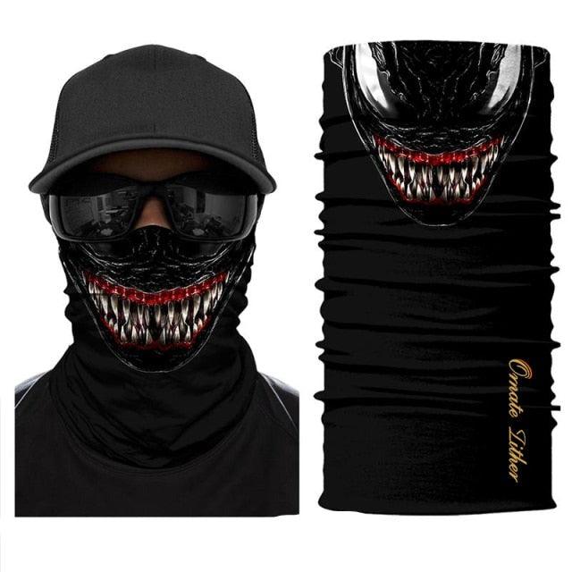 Breathable Mask Bandana Neck Gaiter Cycling Face Mask Hiking Scarves Headband Summer Balaclava Neck Gaiter Tubular Buff Bandana Scarf Headgear Bicycle Half Mask Face Cover Venom Headband Summer Men Beanie Hat Windproof Head Scarves Neck