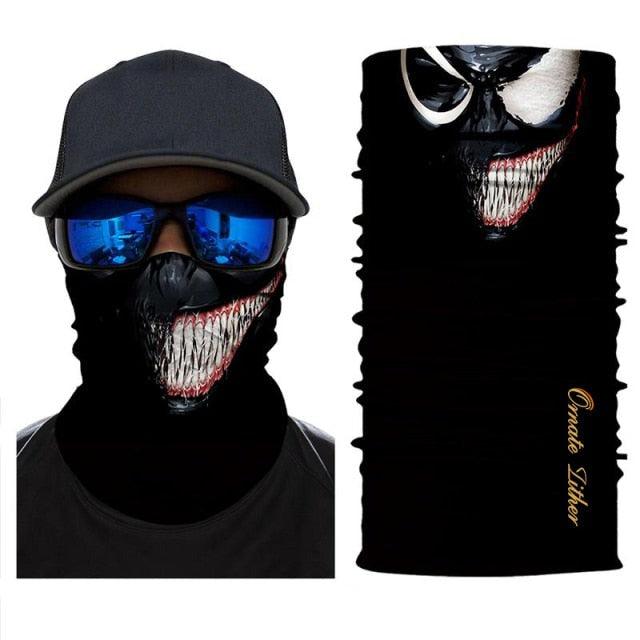 Breathable Mask Bandana Neck Gaiter Cycling Face Mask Hiking Scarves Headband Summer Balaclava Neck Gaiter Tubular Buff Bandana Scarf Headgear Bicycle Half Mask Face Cover Venom Headband Summer Men Beanie Hat Windproof Head Scarves Neck