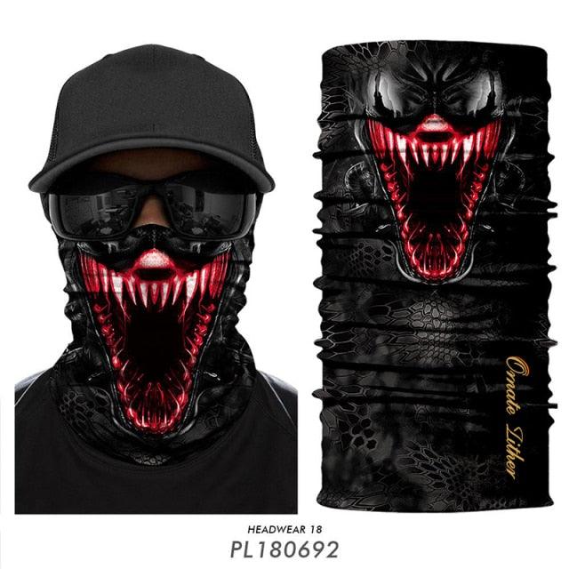 Breathable Mask Bandana Neck Gaiter Cycling Face Mask Hiking Scarves Headband Summer Balaclava Neck Gaiter Tubular Buff Bandana Scarf Headgear Bicycle Half Mask Face Cover Venom Headband Summer Men Beanie Hat Windproof Head Scarves Neck