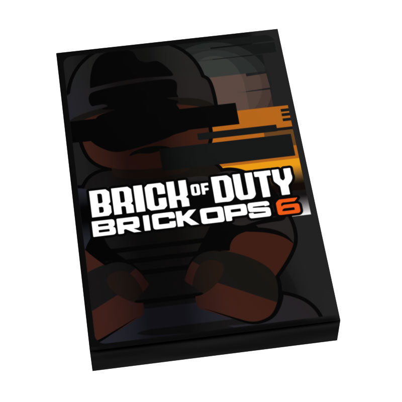 Brick of Duty: BrickOps 6 Video Game Cover (2x3 Tile) made using LEGO part - B3 Customs