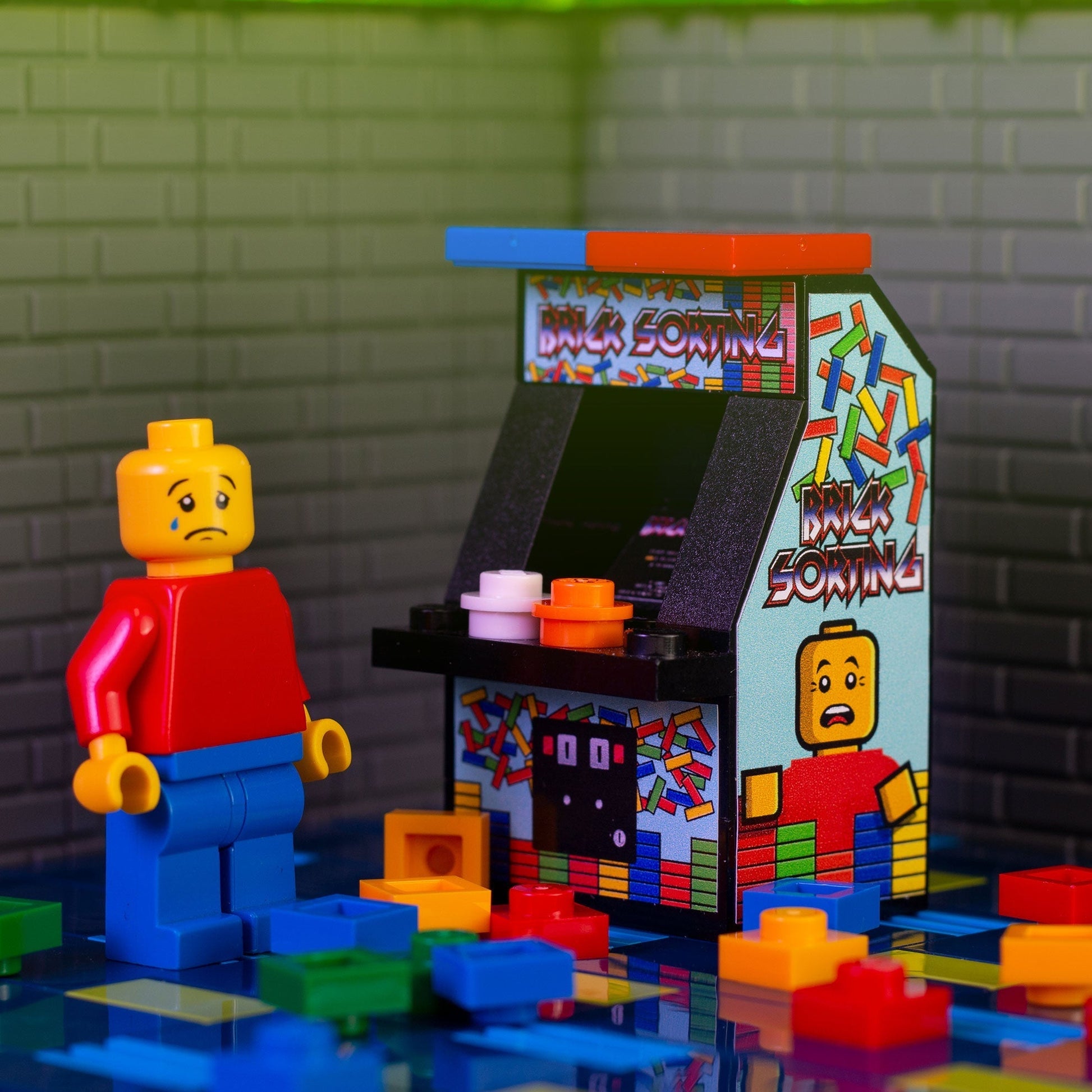 Brick Sorting - Custom Arcade Machine made with LEGO parts