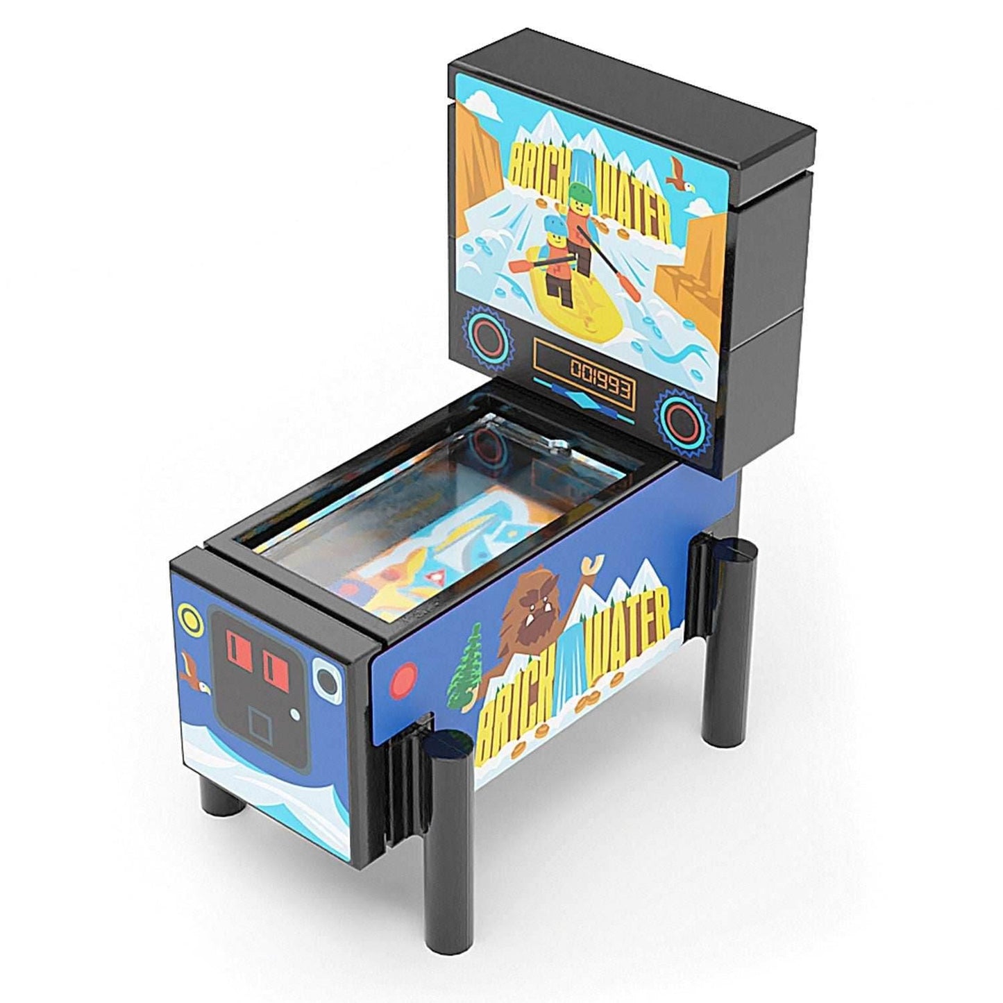 Brick Water Rafting - B3 Customs Pinball Arcade Machine Building Set - 