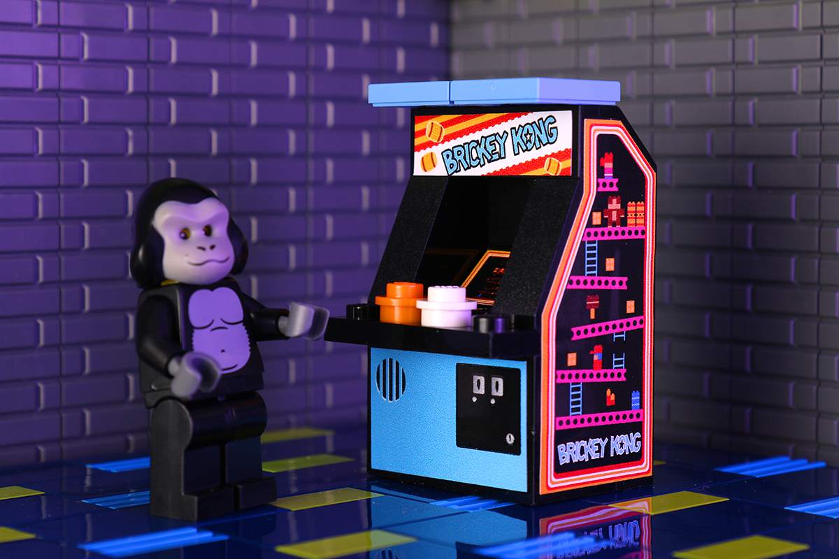 Brickey Kong - Custom Arcade Machine made using LEGO parts