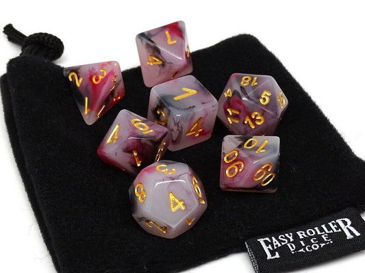 Brimstone Swirl Dice Collection - 7 Piece Set