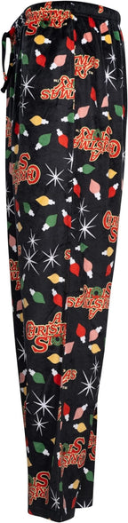Brushed Fleece Holiday Lights Pj Lounge Pants Pajamas for Men