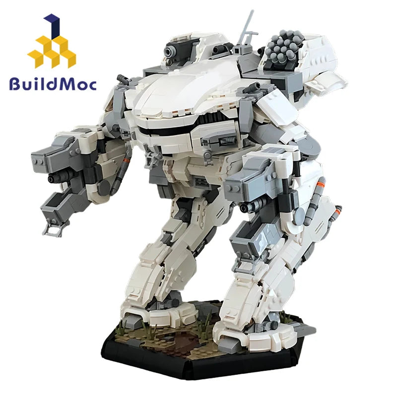 BuildMoc BattleTech Mecha King Crab Robot Building Blocks Set Catapult Warrior Brick Game Toy Children Birthday Christmas Gifts