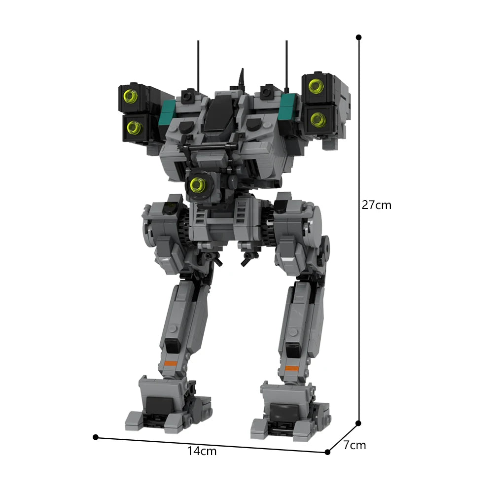 BuildMoc BattleTechs Marauder MAD-3R and Flea Mecha Robot Building Block Set High-tech Mech Model Toys for Kids Gifts