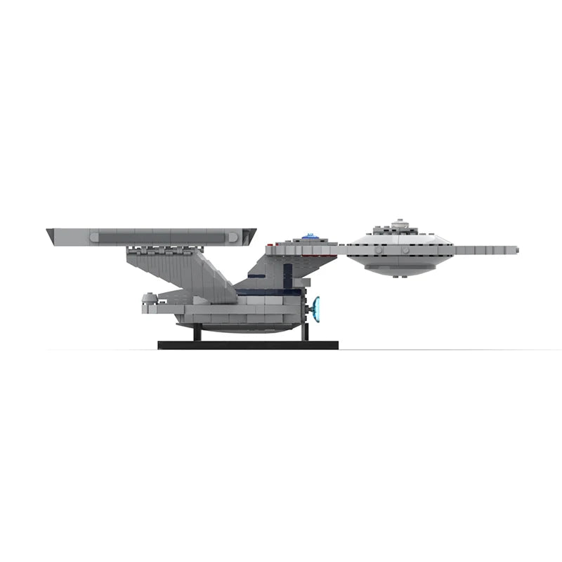 BuildMoc Space battle Enterprise-A by dysnomia Heavy Cruiser Building Blocks Model Treks Spaceship toy brick Children Toys Gift