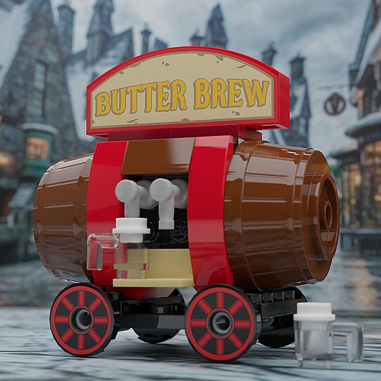 Butter Brew Vending Cart made using LEGO parts - B3 Customs