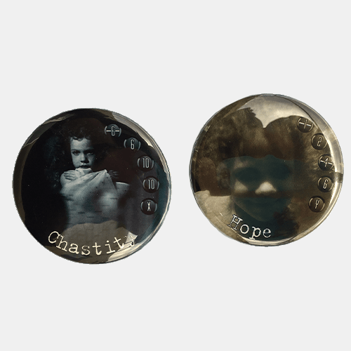 Hope & Chastity (Lunch Money Button Men) - 