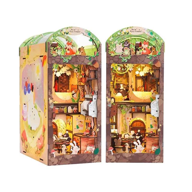 Book Nook Wizardi Miniature - Mole's Apartment Roombox Kit - 