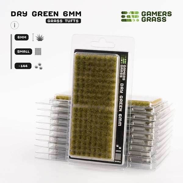Gamers Grass Tufts: Dry Green 6mm- Small - 
