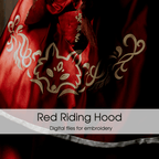 Red Riding Hood Fantasy Cosplay Renfaire Costume Cloak Embroidery - Digital Pattern - 