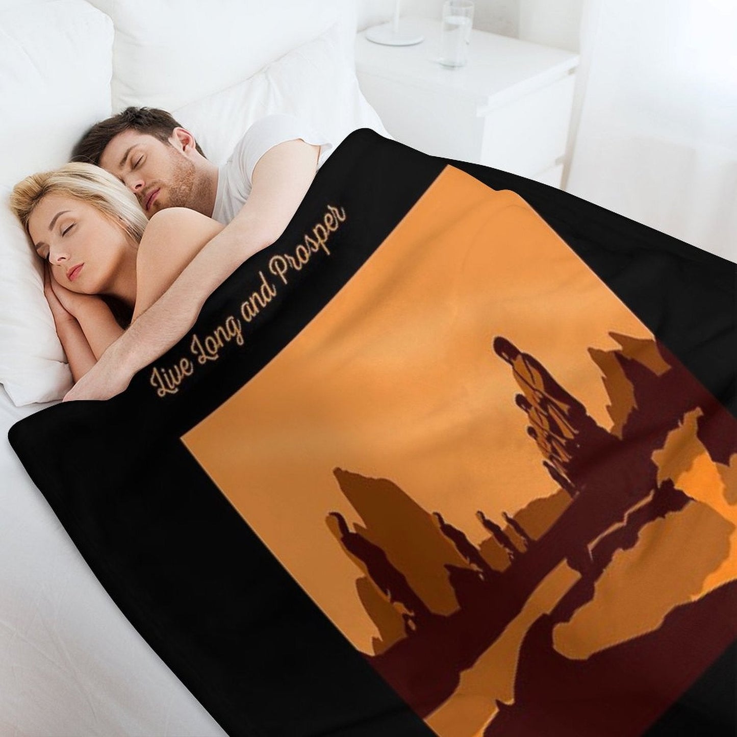 Vulcan Travel Poster Throw Blanket