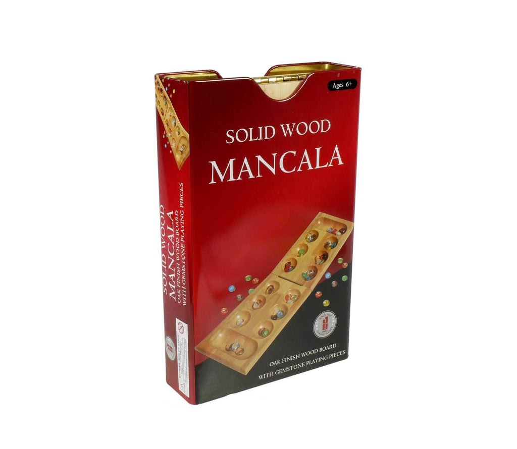 Wood Folding Mancala in Tin Case - 