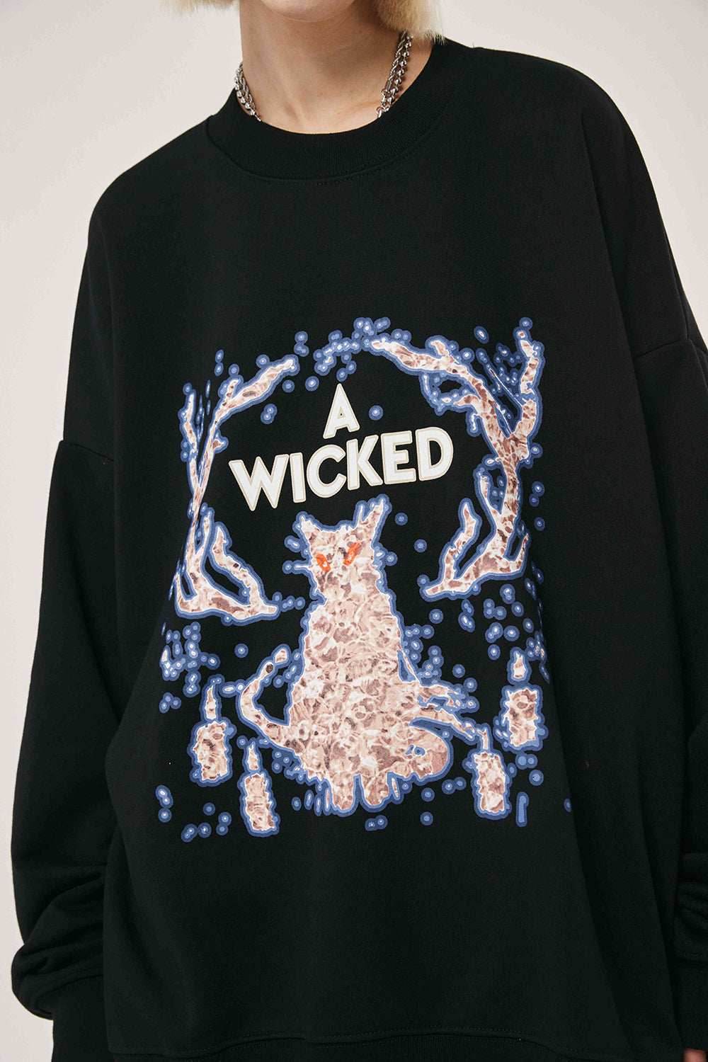 A Wicked Cat Crew - Black / S